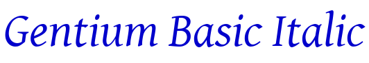 Gentium Basic Italic police de caractère